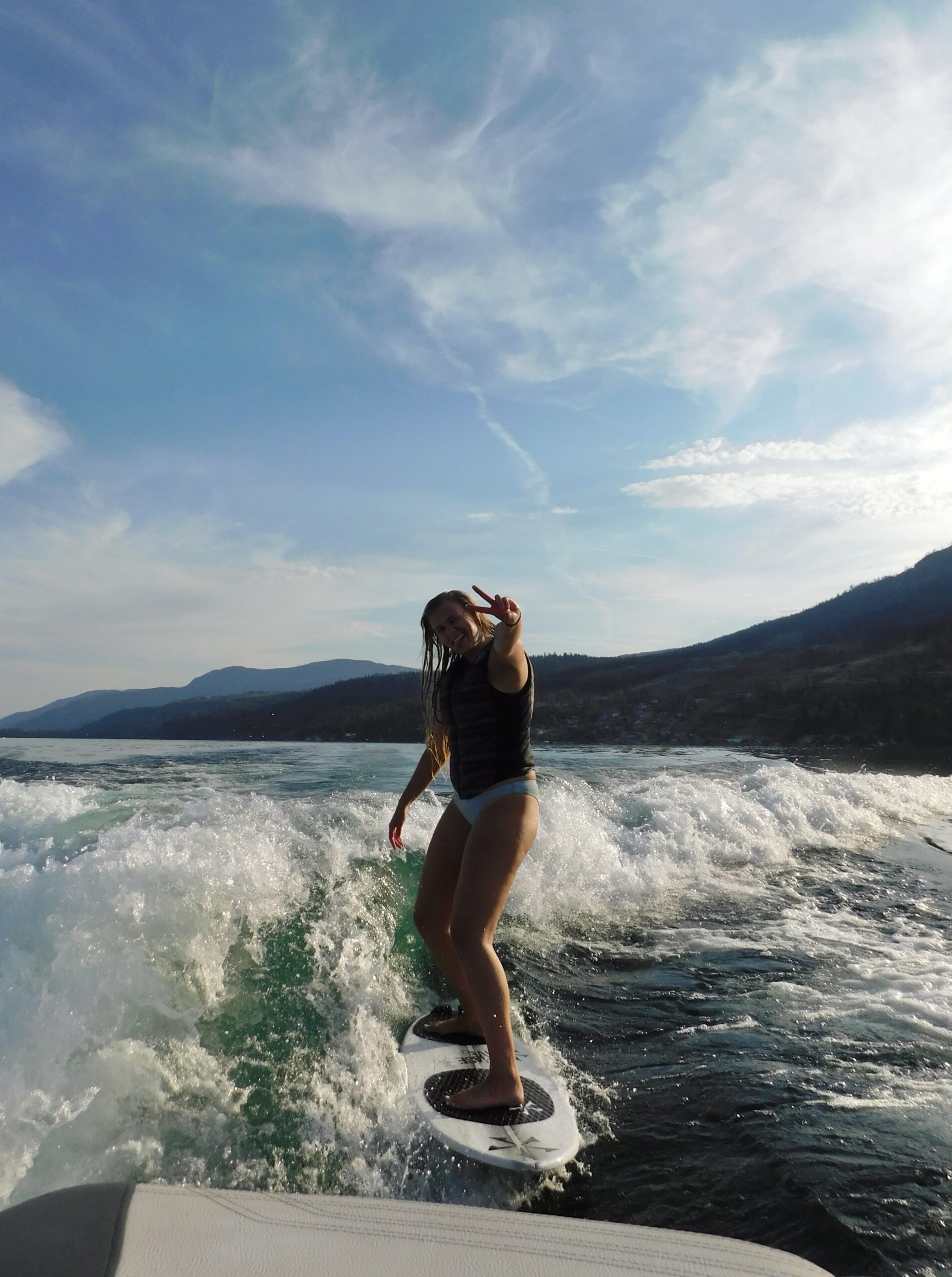 DSCN1753 Ashton, the founder of Ashton's Away, surfing on some local waves in British Columbia